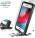 Lanhiem Heavy Duty Full Body Protective Case for iPhone SE 2022 2020, iPhone 7 8, IP68 Waterproof Dustproof, Black