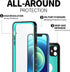 BEASTEK NRE Series Waterproof Case for iPhone 12 Mini, Shockproof Dustproof IP68 with Built-in Screen Protector, Teal