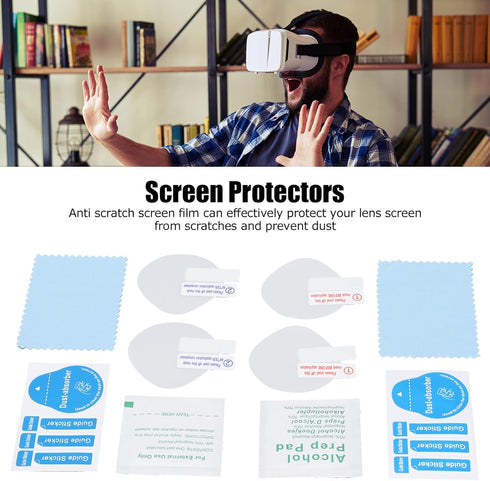 4Pcs Protective Film Lens Protector for Oculus Quest 2, Scratch-Resistant VR Screen Cover Protectors for Virtual Reality