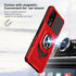TCL 40 XE 5G Case, Shockproof Protective Phone Case with Ring Stand - RS7 Red