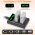 LP-E5 LPE5 LP E5 Battery and Smart LED Display Dual Channel Charger Compatible with Canon EOS Rebel XSi, Rebel T1i,