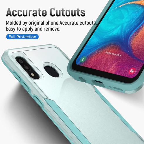 Asuwish Samsung Galaxy A20 A30 Case, with Tempered Glass Screen Protector, Slim Thin Hybrid Full Body Protective Cover,