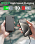 Hiluckey 25000mAh, 4 3A Pack 3 Solar Charger Outdoor USB C Portable Power Bank with Solar Panels, Fast Charge External