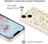 RALEAVO Floral Case for iPhone 13, Cute Flower Branch Pattern Design, Slim Thin Soft Silicone Shockproof Anti-slip