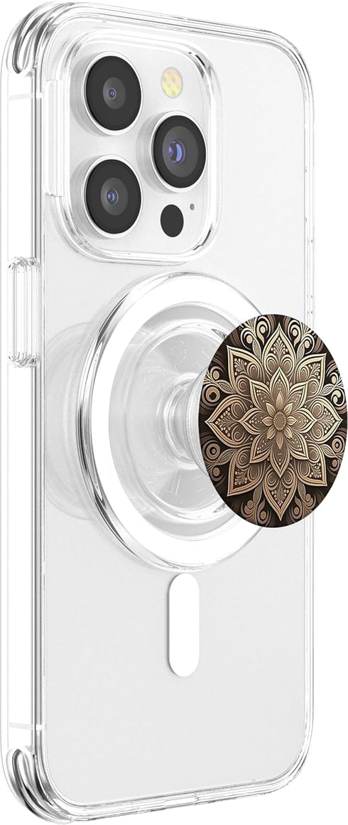 Mandala Lotus Flower PopSockets MagSafe PopGrip for iPhone - Spiritual Intricate Yoga