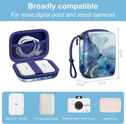 Fintie Ocean Marble Protective Case for Canon Ivy Mini/Ivy 2 Mini/Ivy CLIQ Instant Camera Photo Printer