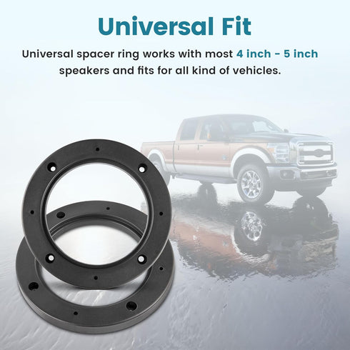 4 Inch Speaker Spacer Adapter Ring Mounting Bracket 4 PCS, Universal Fit 4 Plastic Speaker Ring Adapter