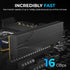 SABRENT M.2 NVMe SSD to PCIe x16 Tool-Free Add-in Card with Aluminum Heatsink, PCIe 5.0 Adapter