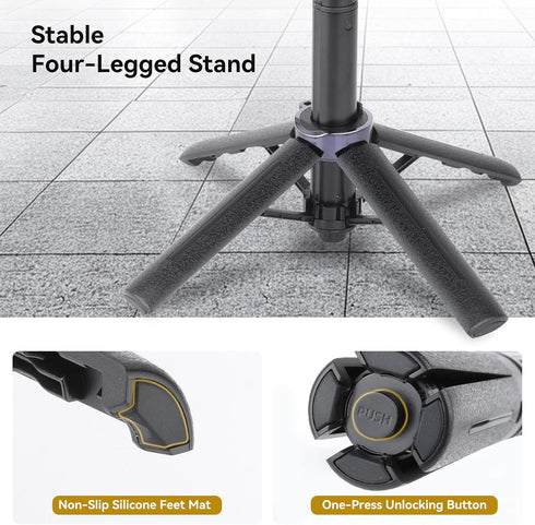 UTEBIT 40" Selfie Stick with Wireless Remote, Portable Phone Tripod Stand for iPhone & Android, Extendable Selfie Stick