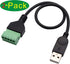 zdyCGTime USB 2.0 A Screw Terminal Block Connector Cable - USB 2.0 A Male Plug to 5 Pin/Way Female Bolt Screw