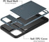 Vofolen iPhone 13 Pro Case, Wallet Credit Card Holder Slot, Anti-Scratch Dual Layer Hybrid Bumper Armor, Navy