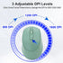 Rechargeable Wireless Mouse, Bluetooth Mouse for Laptop/iPad/MacBook Pro/Air, Slim Silent Mouse (Green)