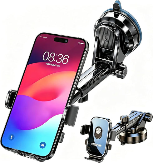 Runhike Windshield Phone Mount for Car, 360 Adjustable Universal Cell Phone Holder, for