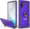 LUMARKE Galaxy Note 10+ Plus Case, Military Grade Heavy Duty Protective Cover with Magnetic Ring Kickstand, Purple