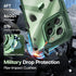 TAURI 3 in 1 Slim Shockproof Case for iPhone 13 Pro Max, Green, Military-Grade Drop Protection, 6.7 inch Lanyard