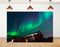 KeyWork 10x7ft Green Northern Lights Cabin Backdrop Arctic Night Sky Scene Photography Background