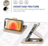 Arae Wallet Flip Cover for iPhone 12 and iPhone 12 Pro - Card Holder and Wrist Strap, Champagne Gold