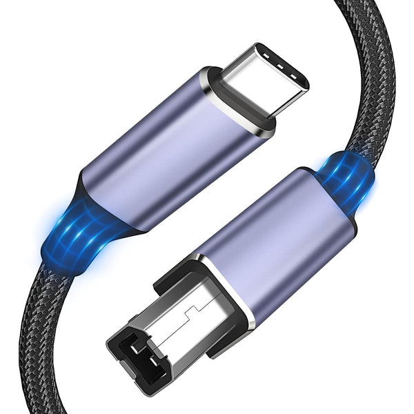 USB B to USB C Printer Cable 6.6FT, Type B to Type