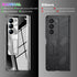 Samsung Galaxy Z Fold 5 Cover: Sleek Clear Electroplated Stand Protective Case - Elegant Anti-Scratches Luxury for