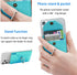 Cell Phone RFID Ring Stand Wallet for iPhone Android - Adhesive Credit Card Holder, Green