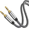 Tan QY 3.5mm Nylon Braided Aux Cable 3Ft, Audio Auxiliary Input Adapter