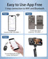2000mAh 3-Level 4K/30FPS FLATIC Selfie Monitor Screen for iPhone & Android, Back Camera Vlog Selfie Monitor