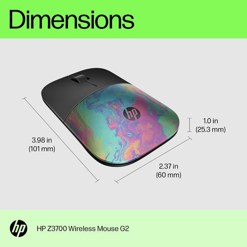 HP Z3700 G2 Wireless Mouse in Vibrant Oil Slick Finish