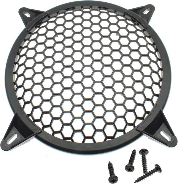 FDXGYH 2 Pack Black 10 Inch Speaker Grill Subwoofer Grill Waffle Guard Protector Cover with Mounting Screws for Home