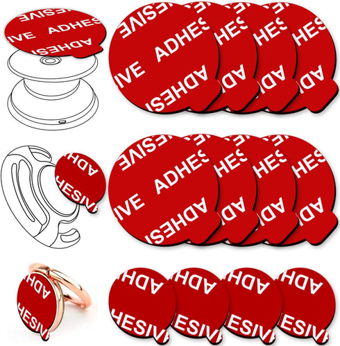 PKYAA 8 Pack Sticky Adhesive Compatible with Socket Base, Double-Sided Replacement Tape for Collapsible Grip & Stand