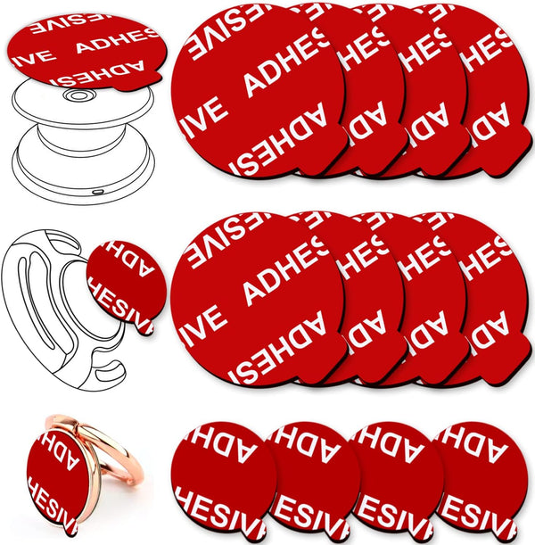 PKYAA 8 Pack Sticky Adhesive Compatible with Socket Base, Double-Sided Replacement Tape for Collapsible Grip & Stand