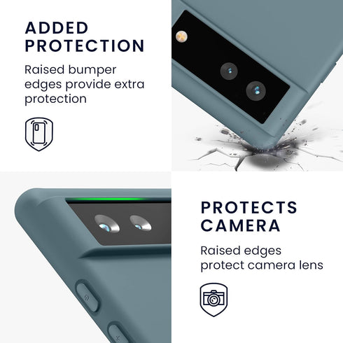 kwmobile Case Compatible with Google Pixel 6, Soft Slim Protective TPU Silicone Cover - Arctic Night