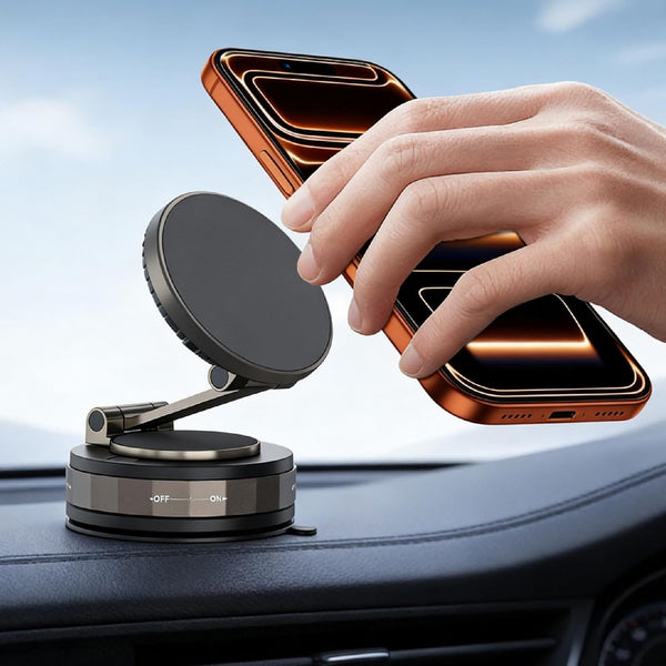 Demipungs Magnetic Phone Holder for Car 2.01 Inch, Super Strong Vacuum Suction Cup,