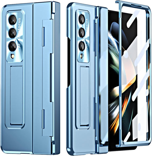 Miimall Compatible Samsung Galaxy Z Fold 5 Case, with Upgraded Hinge Protection + Camera Lens Film + Front Screen