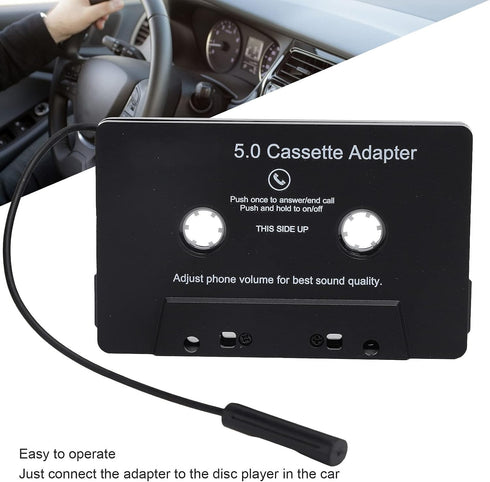 SUNGOOYUE Bluetooth Car Audio Cassette Adapter, ABS Plastic Bluetooth 5.0 Tape Player Aux Adapter for MP3 Player