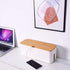 Changsuo Small White Cable Management Box | Extension Cord Organizer for Power Stripe Surge Protector Wire Hider