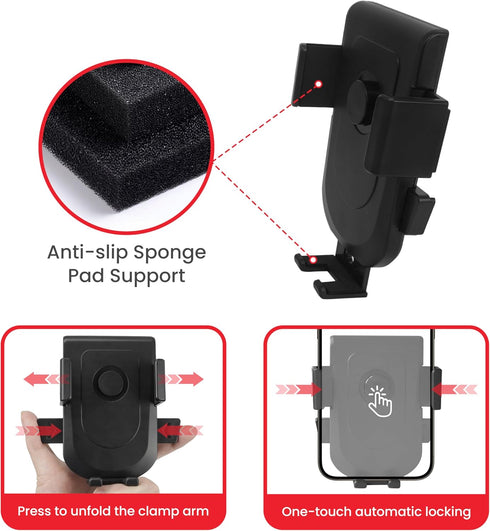 PLANTURECO Baby Stroller Phone Holder, Bike Phone Holder, Shopping Cart, Motorcycle Phone Mount, Golf Cart, Push Cart