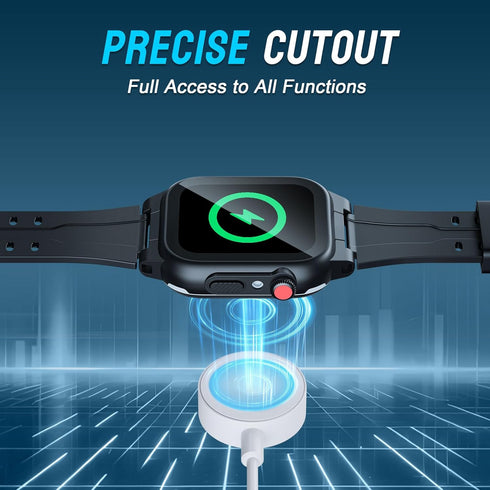 IP68 Waterproof Case with Band and Screen Protector for Apple Watch Series 10 9 8 7 6 5 4 3 2 SE2, 42mm