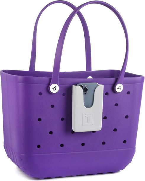 Phone Holder Compatible with Bogg Bag, Universal Silicone Rubber Beach Bag Accessories and Attachment, Tote Bag Insert