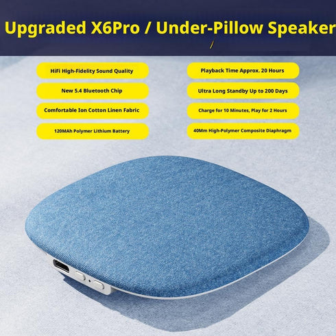 Generic 1 Sleeping Speaker Under Pillow, Portable Pillow Speaker with White Noise Timer, Sleep Headphones for Deep