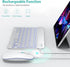 TECURS Bluetooth Keyboard and Mouse Combo for iPad, 7-Color Backlit Rechargeable Wireless Keyboard & Mouse