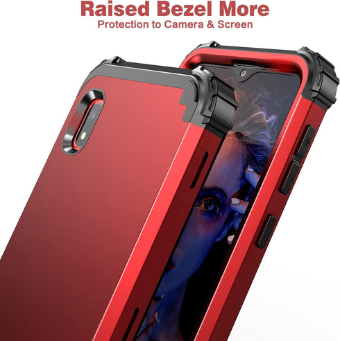 IDweel for Galaxy A10E Case with Tempered Glass Screen Protector, Hybrid 3 in 1 Shockproof Slim Heavy Duty Cover