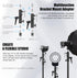 EMART Camera Flash Bracket H Type Mount with Umbrella Holder, Adjustable Metal Light Stand Adapter (2 Pack)