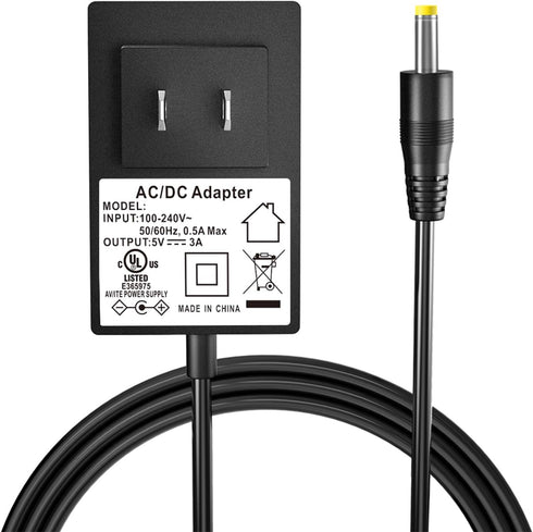 SoulBay 5V Charger for Sony SRS-XB30, SRS-XB41, SRS-BTS50, AC-E05030 Portable Bluetooth Speaker Replacement Cord, UL
