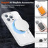 SUPFINE iPhone 12 Pro Max Clear Case, Ultra Slim, Compatible with MagSafe, Never Yellow with 2X Tempered Glass Protector