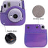 Frankmate PU Leather Camera Case for Fujifilm Instax Mini 11 12, Adjustable Strap and Pocket (Magic Purple)
