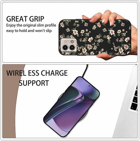Zrutru 5G 2023 4G 6.6",White Floral Phone Case for Motorola Moto G Stylus Not Compatible with Flower Print Pattern