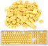 PBT Keycaps, 108 Keys Translucent Key DIY Keycaps for 61/64/87/104/108 Key Mechanical Keyboards (Yellow)