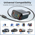 SEANCHEER 69W 2 5.3 Call,MP3 Car Bluetooth Adapter & Car Charger USB C, Cigarette Lighter Adapter with Retractable