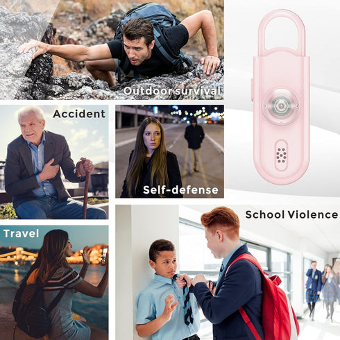 Personal Safety Alarm for Women, 130dB Loud Siren with SOS Strobe Light and Flashlight for Emergency Alerts