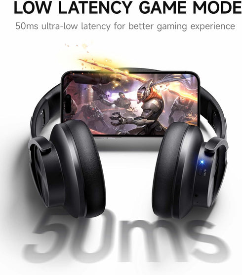 Picun B8 Bluetooth Headphones: 120 Hours Wireless, Foldable Over-Ear, Hands-Free Calls, 3EQ & Game Mode for Travel &
